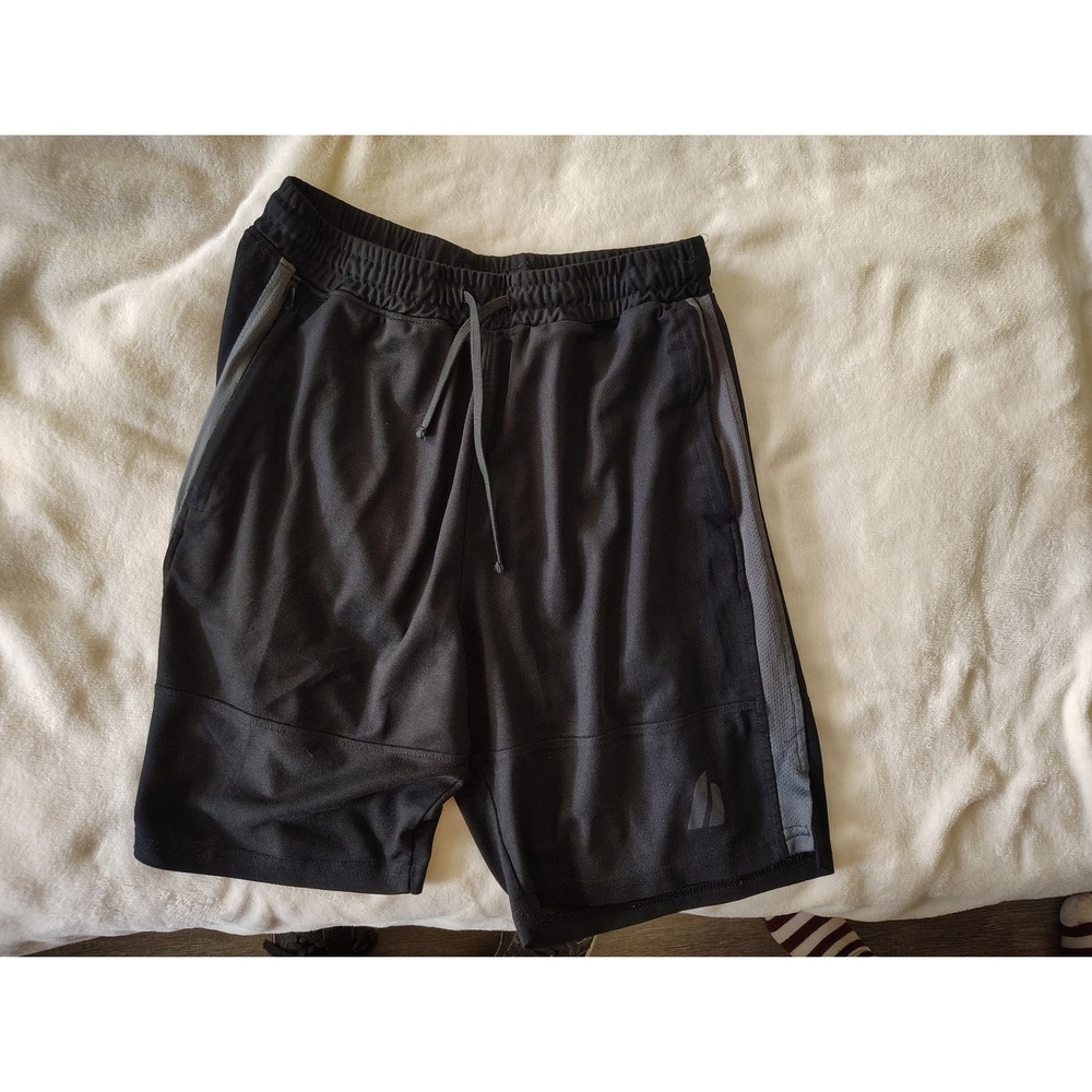 Hypr Wear Mens Training Shorts Black Grey Mesh Athletic Gym Workout Pockets M
